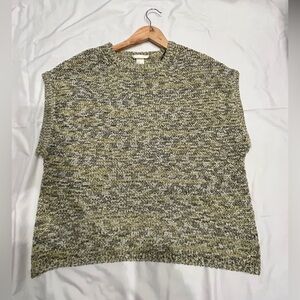 H&M Olive and Gray Knit Blouse Size Small